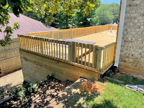 Solid raised deck with view